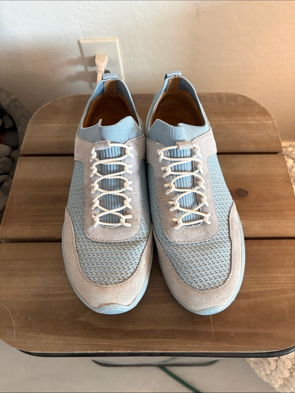 Men's Lightweight Knit Sneakers - Light Blue